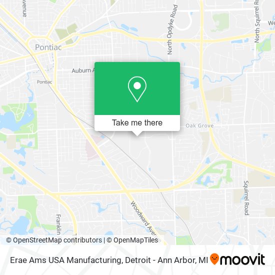 Erae Ams USA Manufacturing map