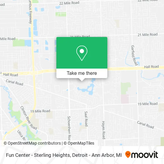Fun Center - Sterling Heights map