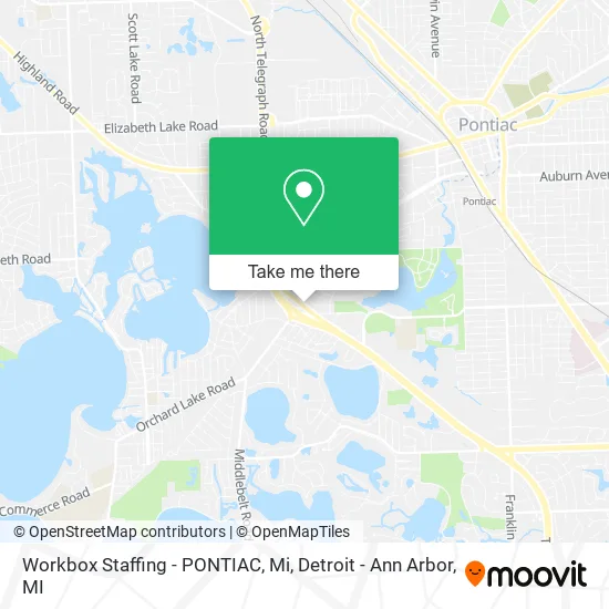 Workbox Staffing - PONTIAC, Mi map