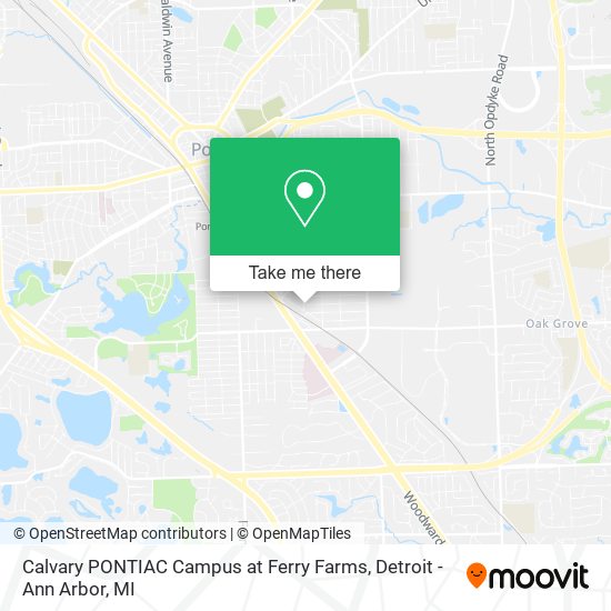 Calvary PONTIAC Campus at Ferry Farms map
