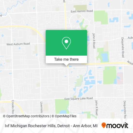 Ivf Michigan Rochester Hills map