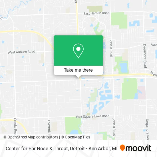 Center for Ear Nose & Throat map