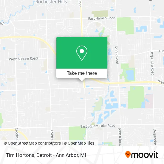 Tim Hortons map