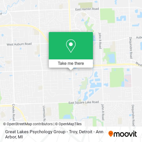 Mapa de Great Lakes Psychology Group - Troy