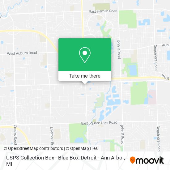 USPS Collection Box - Blue Box map