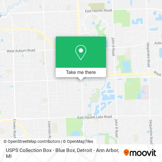 Mapa de USPS Collection Box - Blue Box