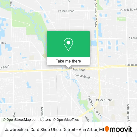 Jawbreakers Card Shop Utica map