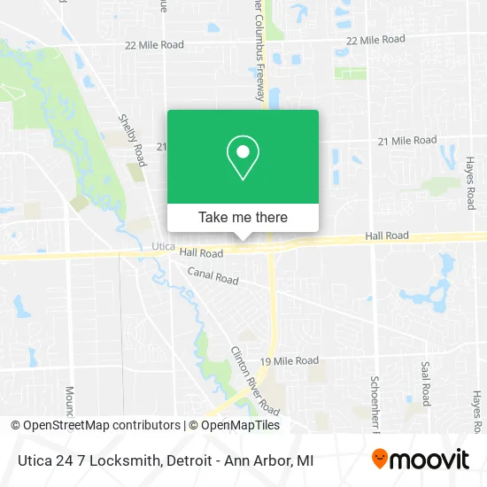 Utica 24 7 Locksmith map