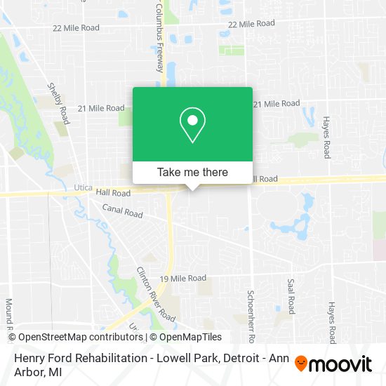 Mapa de Henry Ford Rehabilitation - Lowell Park