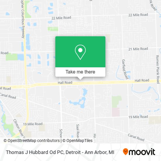 Thomas J Hubbard Od PC map