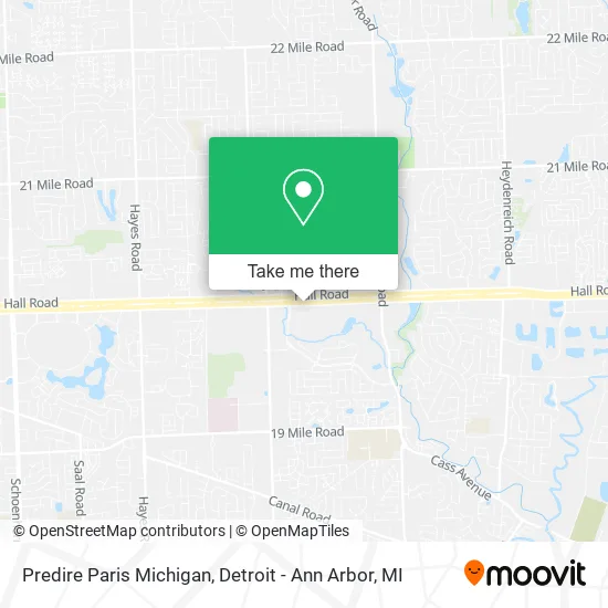 Predire Paris Michigan map