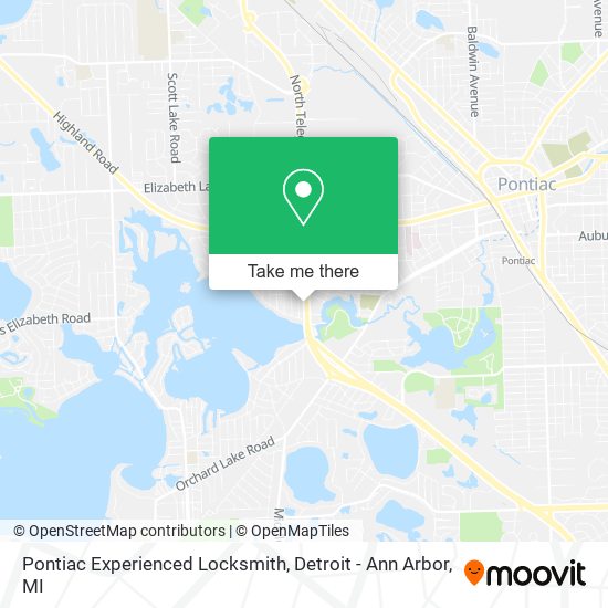 Mapa de Pontiac Experienced Locksmith