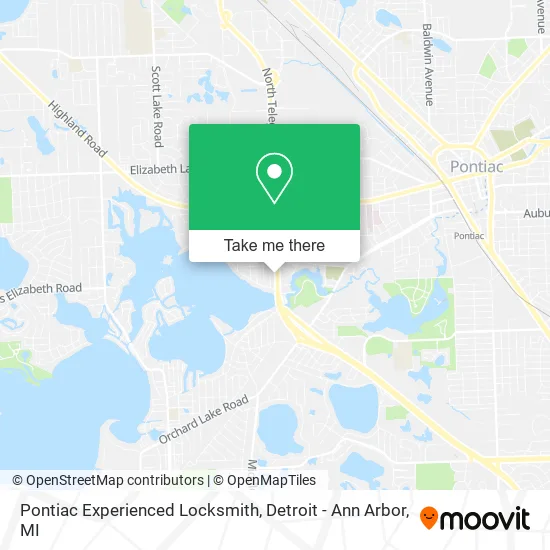 Pontiac Experienced Locksmith map