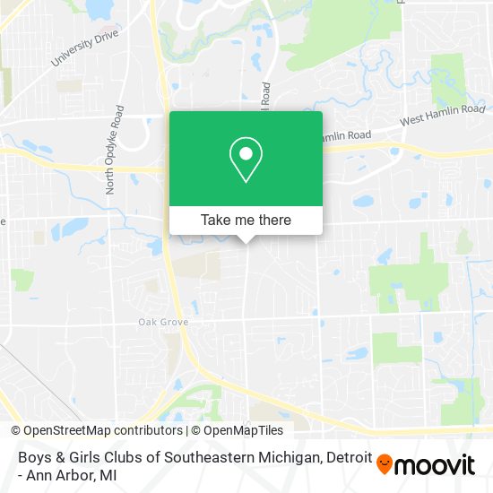 Boys & Girls Clubs of Southeastern Michigan map
