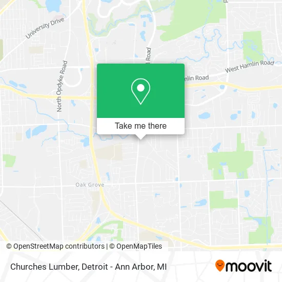 Mapa de Churches Lumber