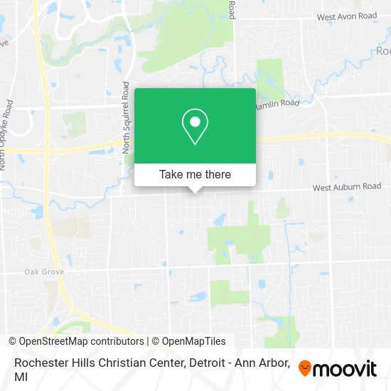 Rochester Hills Christian Center map