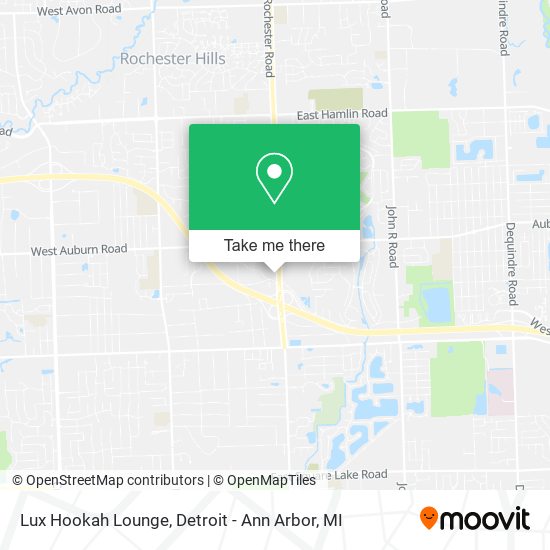 Mapa de Lux Hookah Lounge