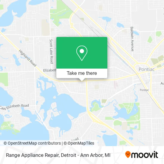 Range Appliance Repair map