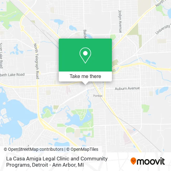 La Casa Amiga Legal Clinic and Community Programs map