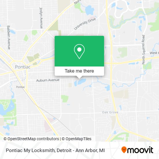 Mapa de Pontiac My Locksmith