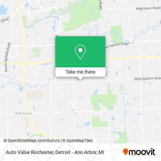 Auto Value Rochester map