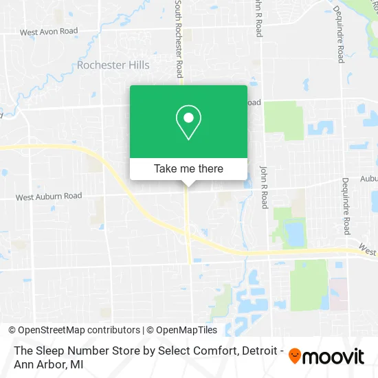 The Sleep Number Store by Select Comfort map