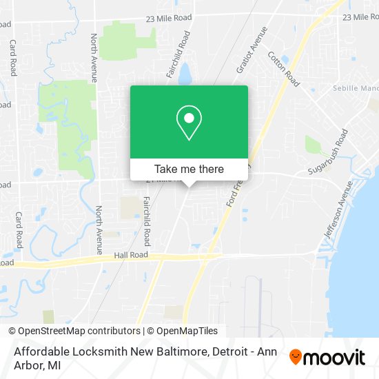 Affordable Locksmith New Baltimore map