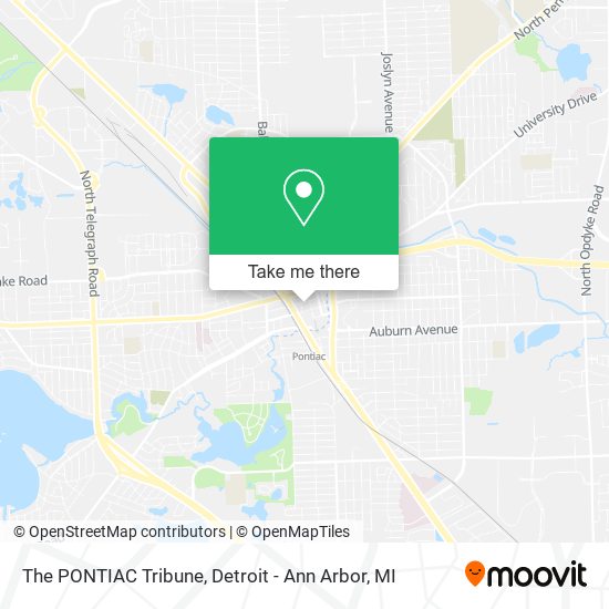 The PONTIAC Tribune map