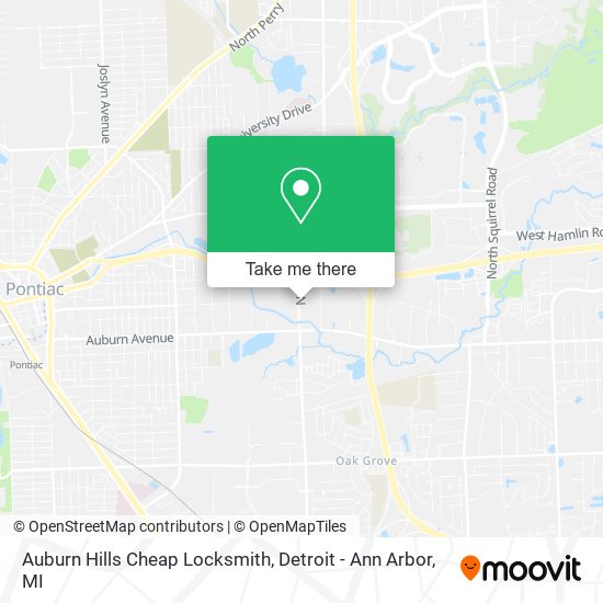 Auburn Hills Cheap Locksmith map