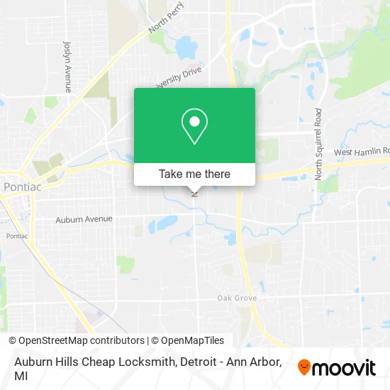Auburn Hills Cheap Locksmith map