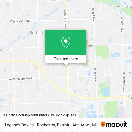 Legends Boxing - Rochester map