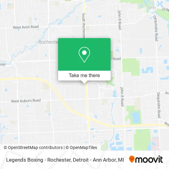 Legends Boxing - Rochester map