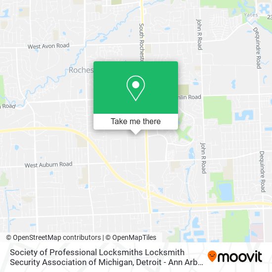 Society of Professional Locksmiths Locksmith Security Association of Michigan map