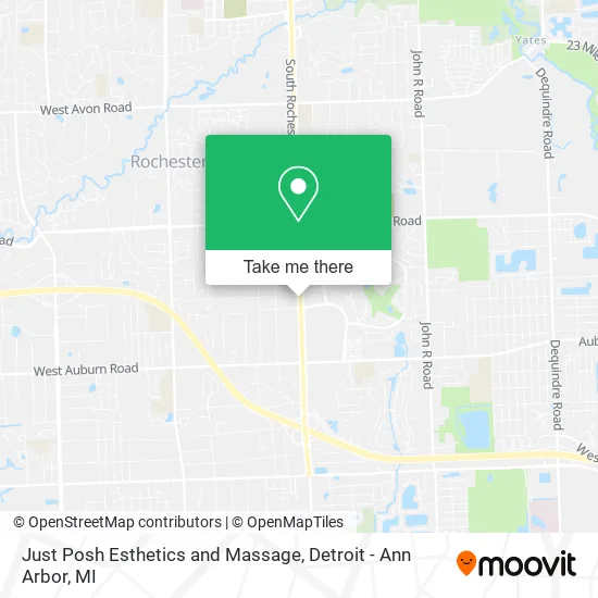 Just Posh Esthetics and Massage map