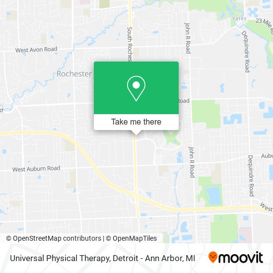 Universal Physical Therapy map
