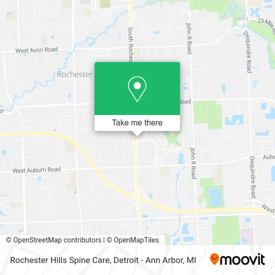 Rochester Hills Spine Care map