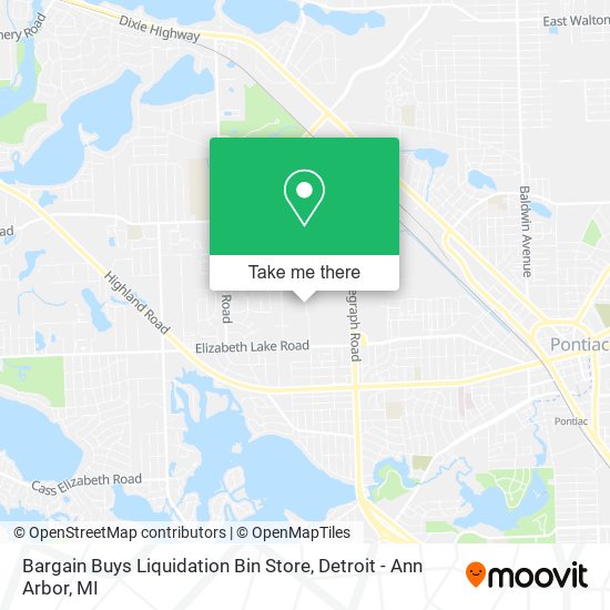 Mapa de Bargain Buys Liquidation Bin Store