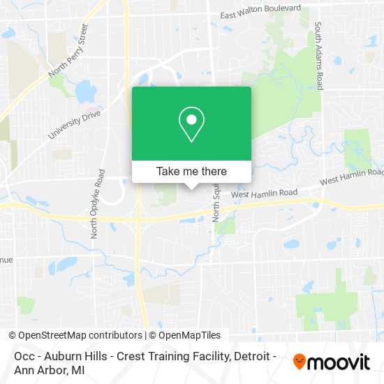 Mapa de Occ - Auburn Hills - Crest Training Facility