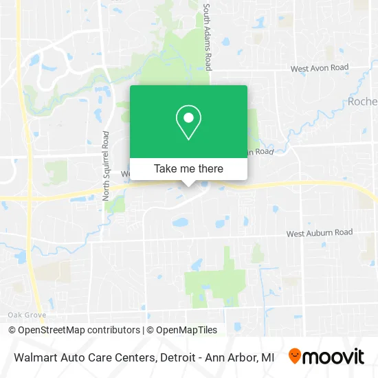 Walmart Auto Care Centers map