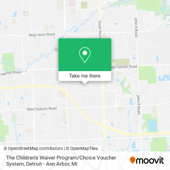 The Children's Waiver Program / Choice Voucher System map