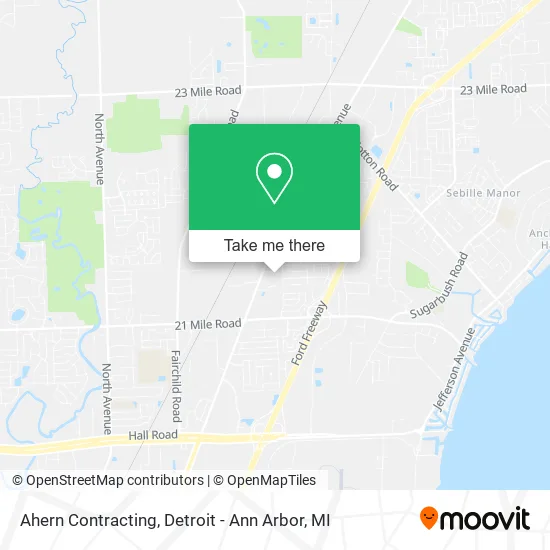 Ahern Contracting map