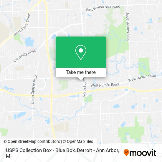 USPS Collection Box - Blue Box map