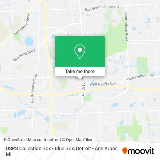 USPS Collection Box - Blue Box map