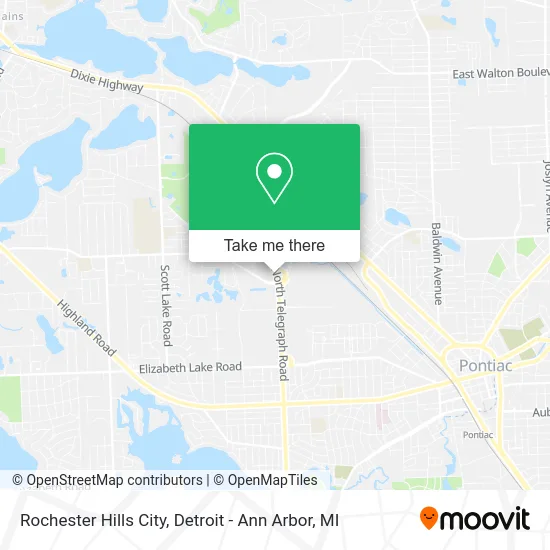 Rochester Hills City map