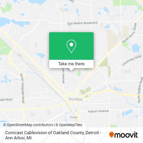 Comcast Cablevision of Oakland County map