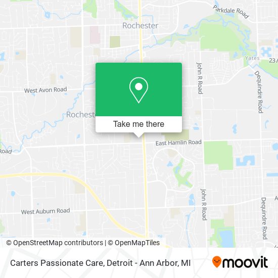 Carters Passionate Care map