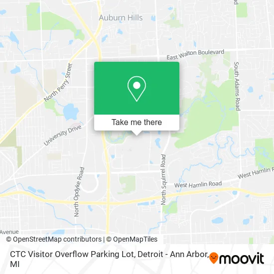 CTC Visitor Overflow Parking Lot map