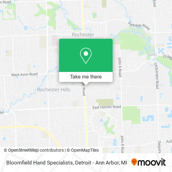 Mapa de Bloomfield Hand Specialists