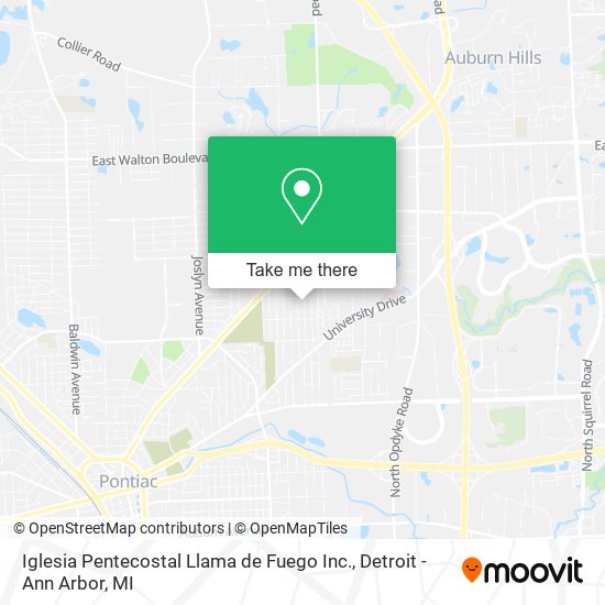 Mapa de Iglesia Pentecostal Llama de Fuego Inc.