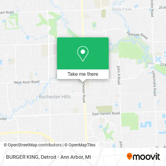 BURGER KING map